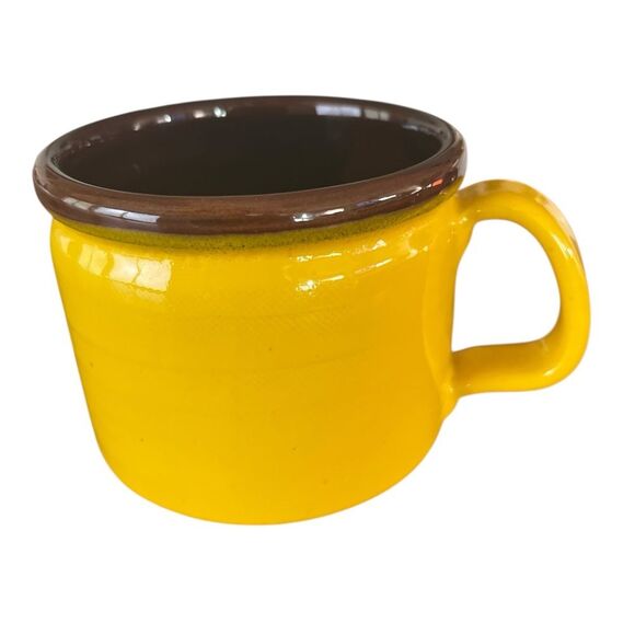 Yellow Bandelli Mug Made in Italy Mid Century Modern Pantrol Kartell Era Cup - Picture 3 of 4